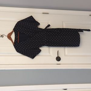 Ann Taylor Navy Blue Wrap Dress